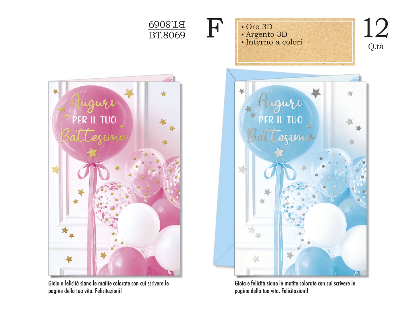 CROMO BT.8069 BATTESSIMO PALLONCINI 12pz
