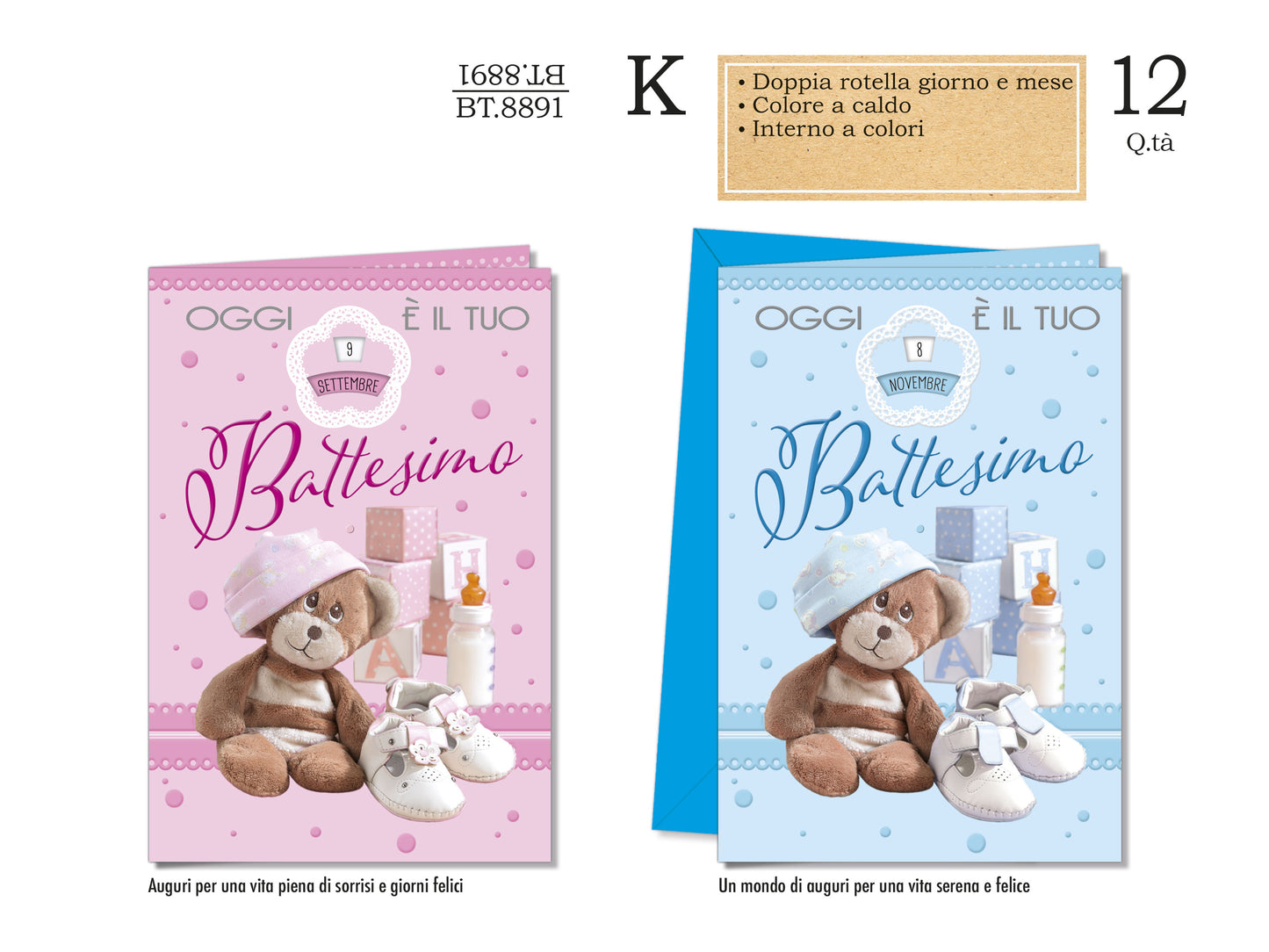 CROMO BT.8891 BATTESIMO ROTELLA 12pz