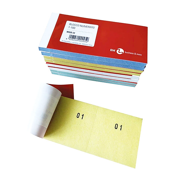 BLOCCO NUMERATO 1-100 MOD.12B 0102096