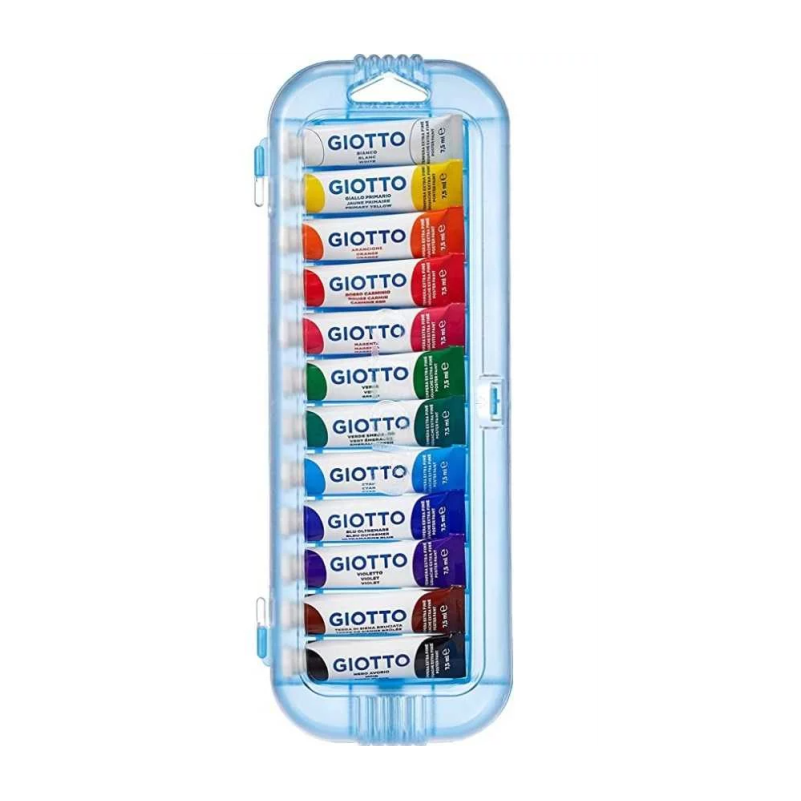 TEMPERA GIOTTO 12 COLORI  7,5 ml - tobacconist