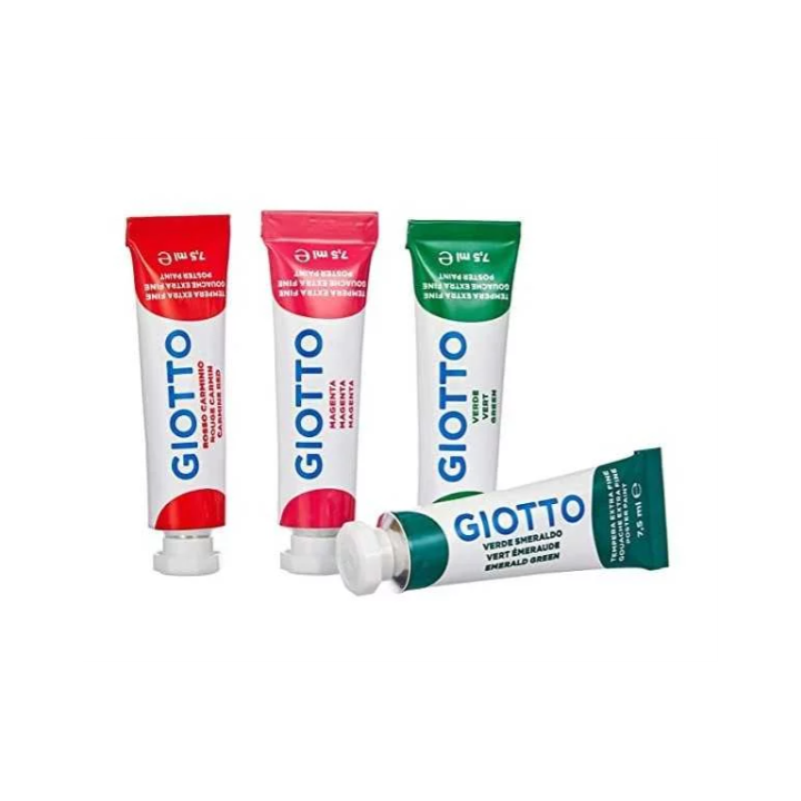 TEMPERA GIOTTO 12 COLORI  7,5 ml - tobacconist