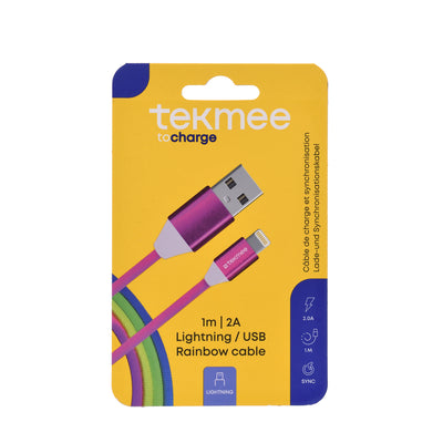 TEKMEE 1M USB LIGHTNING RIANBOW 40430324