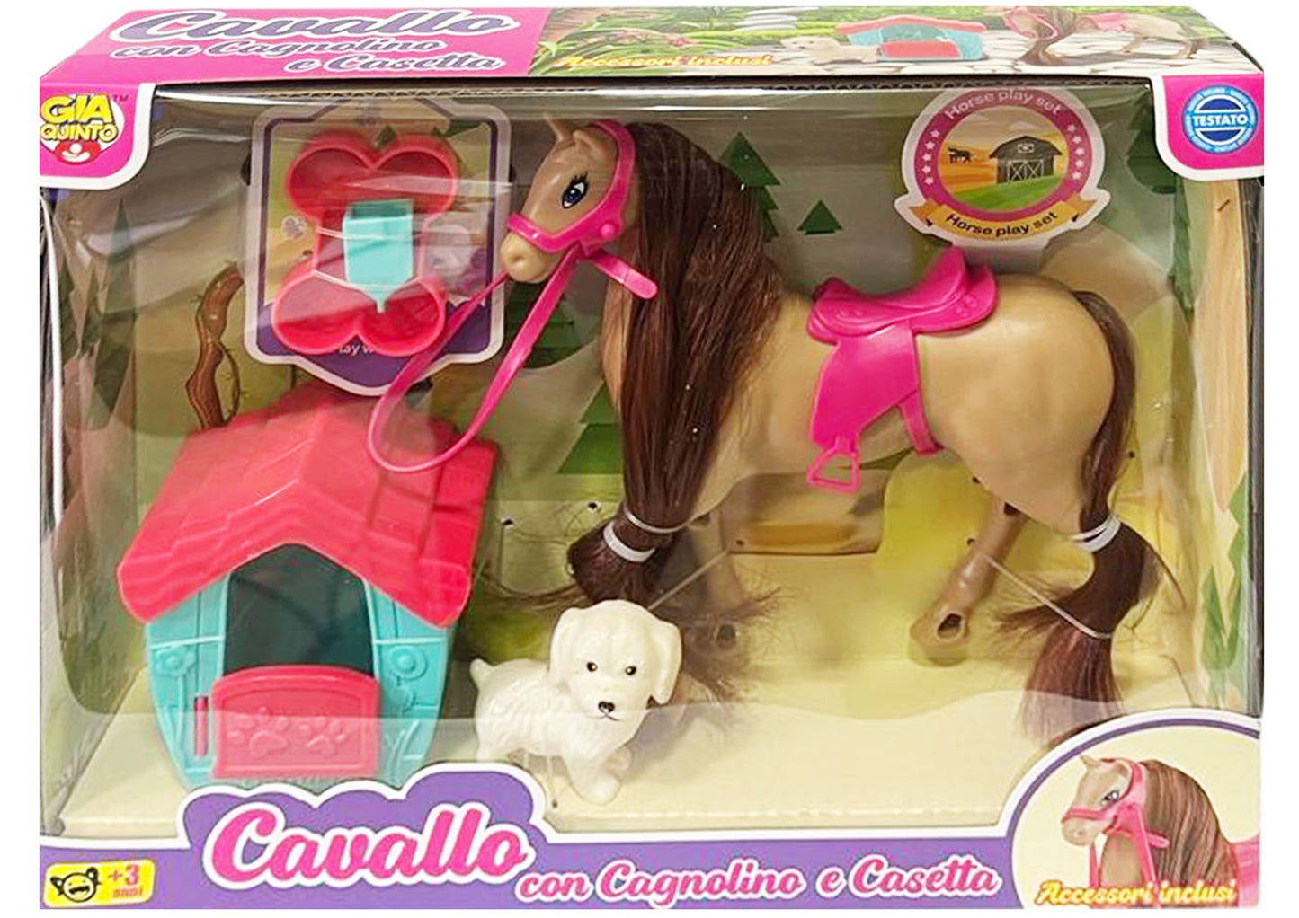 CAVALLO, CAGNOLINO E CASETTA GVC-8434