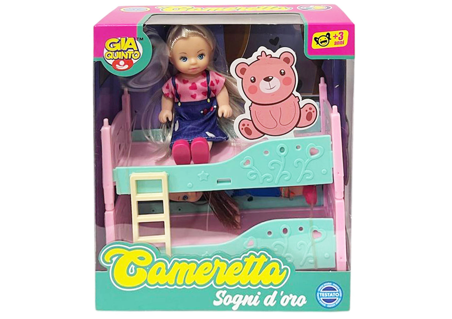 LETTO A CASTELLO CON 2 BAMBOLE GVC-8565