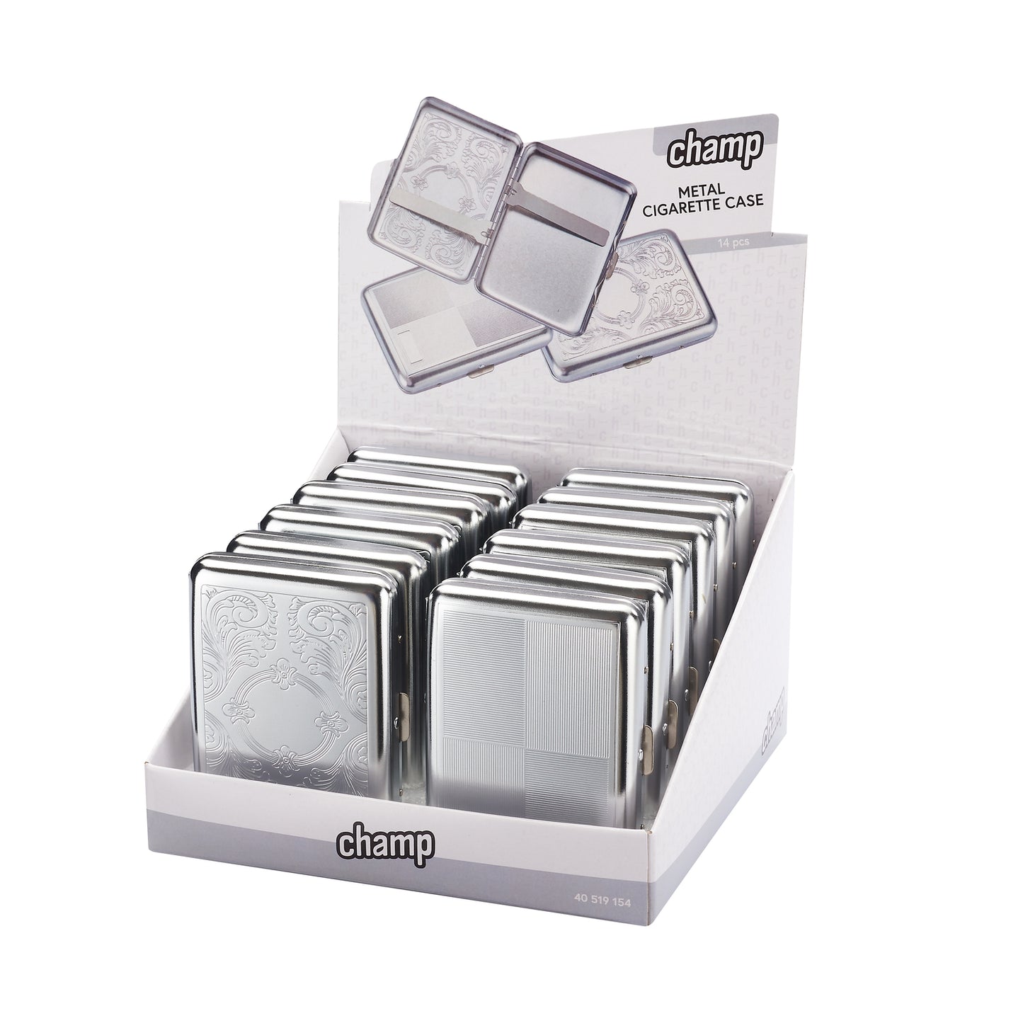 CHAMP METAL CIGARETTE CASE 12pz 40519154