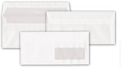 BUSTE 11x23 COMMERCIALE C/FINESTRA 500pz