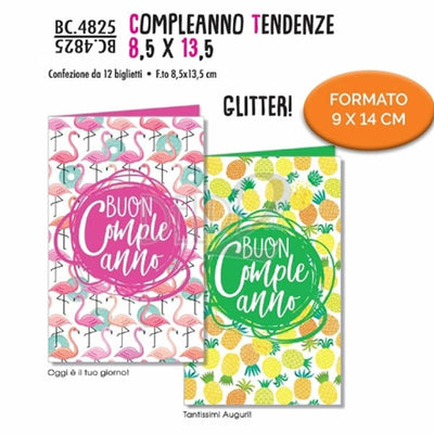 CROMO BC.4825 9x14 COMPLEANNO TENDENZE 12pz - tobacconist