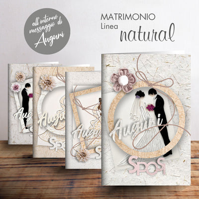 BIGLIETTI AGURALI MATRIMONIO WD1223D00 12pz 4 Soggetti