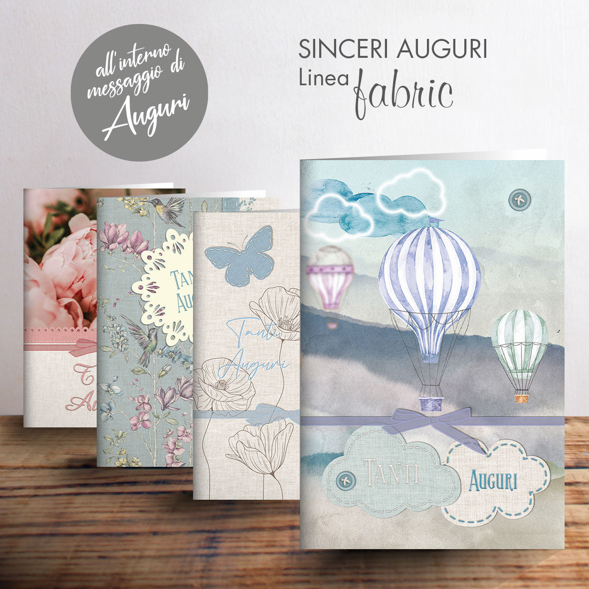 BIGLIETTI AGURALI SINCERI AUGURI SA1223C0012pz 4 Soggetti