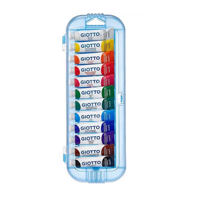 TEMPERA GIOTTO 12 COLORI  7,5 ml - tobacconist