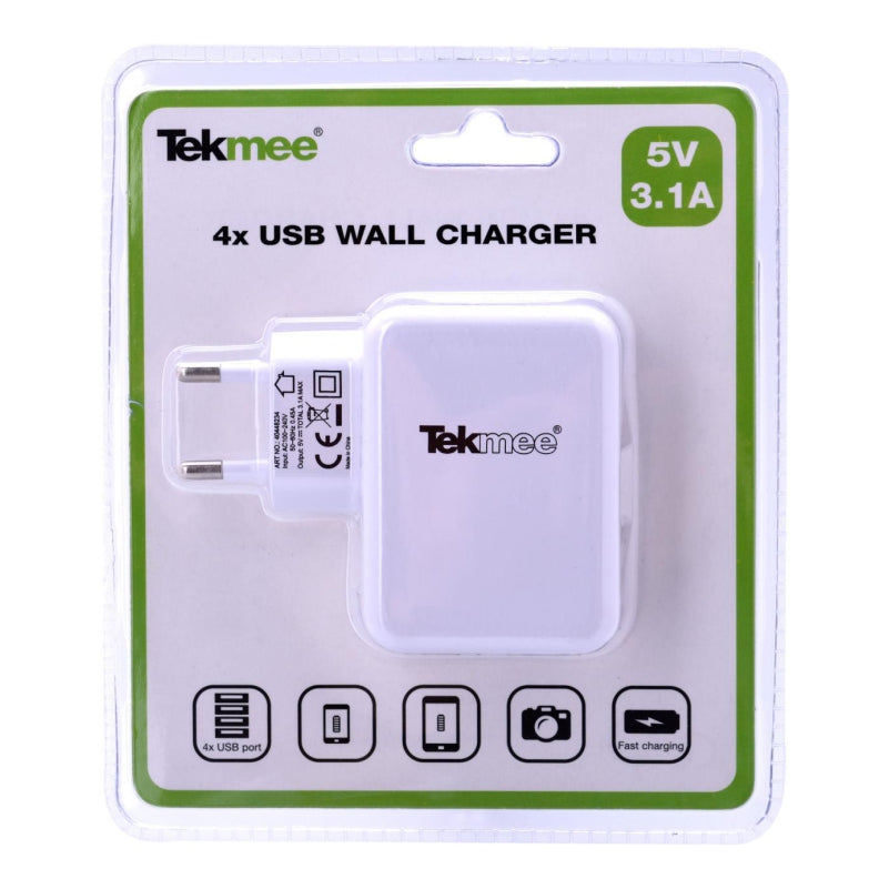 TEKMEE 4 USB PORT FAST CHARGING 40430046 - tobacconist