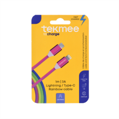 TEKMEE 1M TYPE-C LIGHTNING SILICONE 40430316 - tobacconist