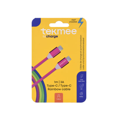 TEKMEE 1M USB TIPO C RIANBOW 40430325