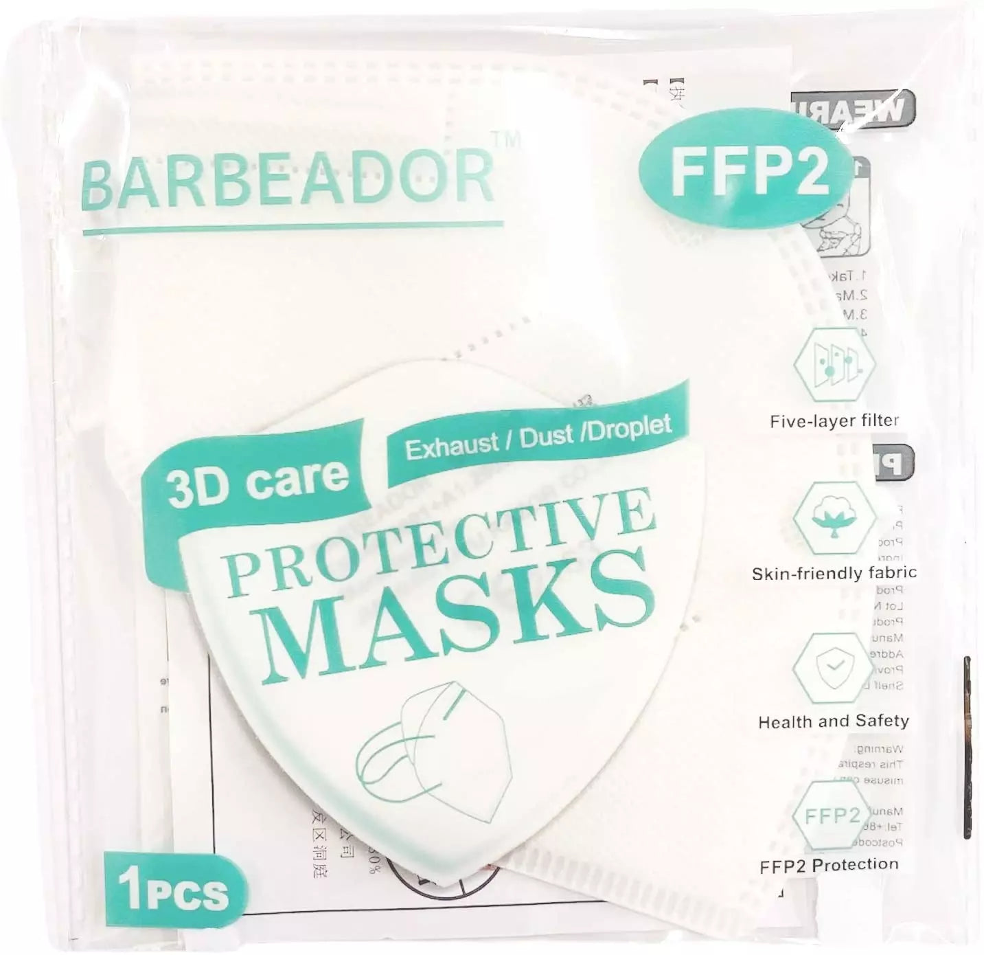 FFP2 WHITE/BLACK  MASK 20pz - tobacconist