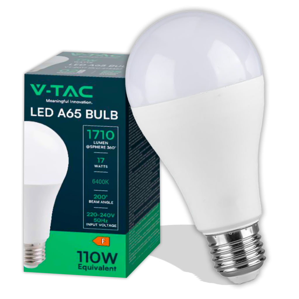 V-TAC LED 17W BULB 6500K E27 214458-2017 - tobacconist