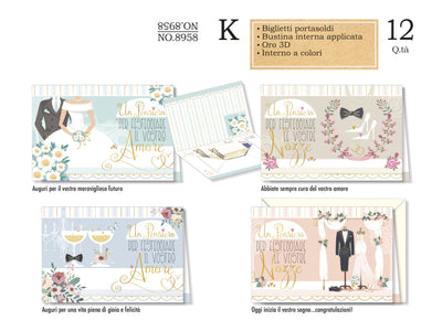 CROMO NO.8958 NOZZE PORTASOLDI 12pz