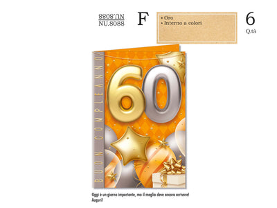 CROMO NU.8088 BLIGIETTI 60 ANNI 6pz