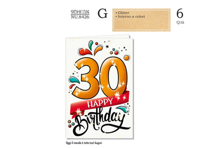 CROMO NU.8426 BIGLIETTO 30 ANNI 6pz