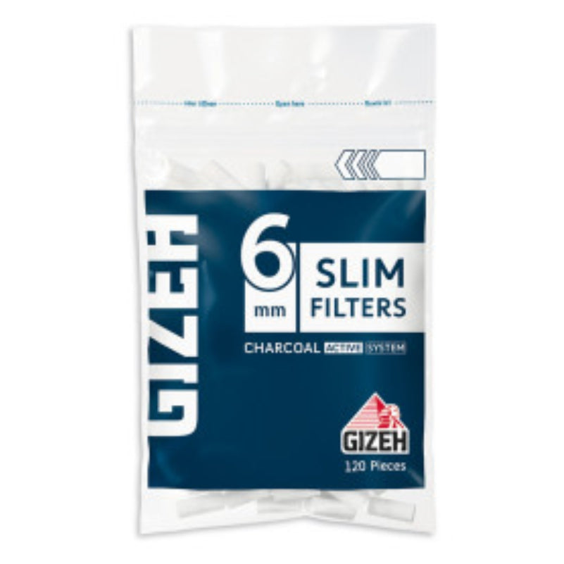 GIZEH FILTRI SLIM CHARCOAL 6MM - tobacconist