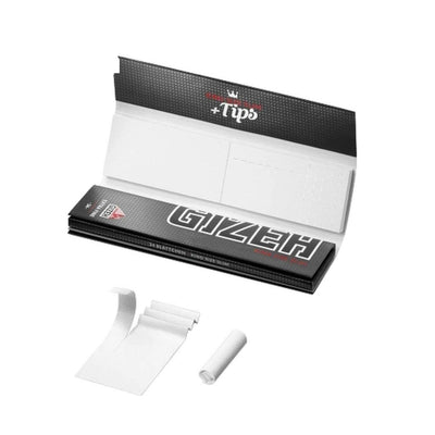 GIZEH EXTRA FINE BLACK KS SLIM+TIPS 26 - tobacconist