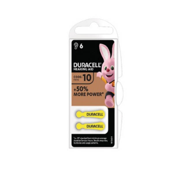 BATTERIE DURACELL A10 ACUSTICHE BL6 - tobacconist