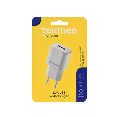 TEKMEE 2A ONE USB WALL CHARGER 40430135