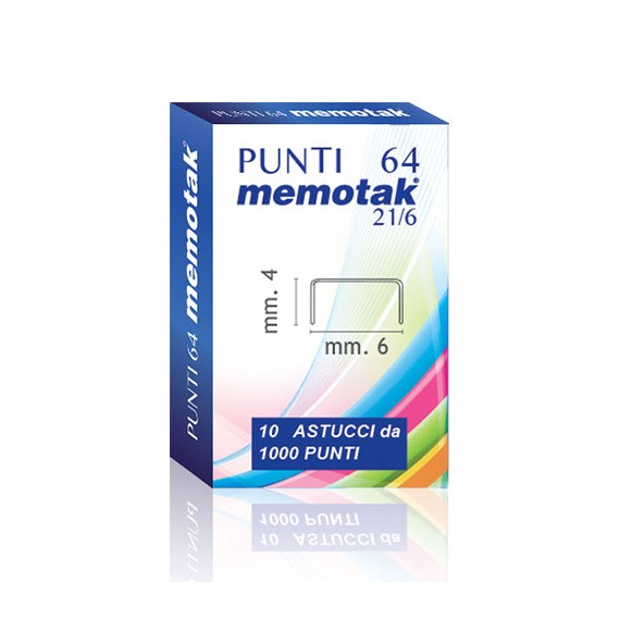 PUNTI 64 MEMOTAK 21/6 10x1000 PUNTI